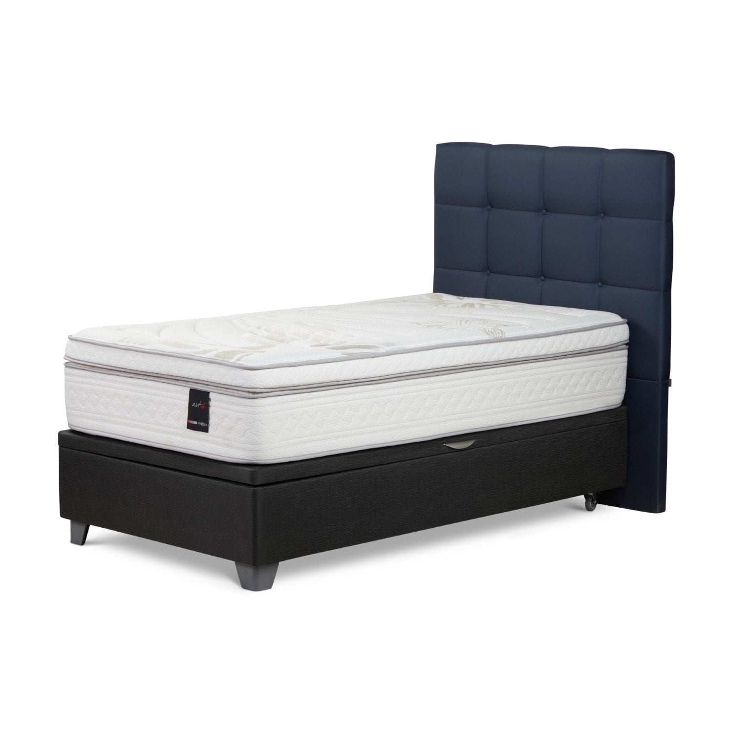 DORMITORIO BOXET ROSEN ART 4 1.5 PLAZAS ISSEY AZUL - 3