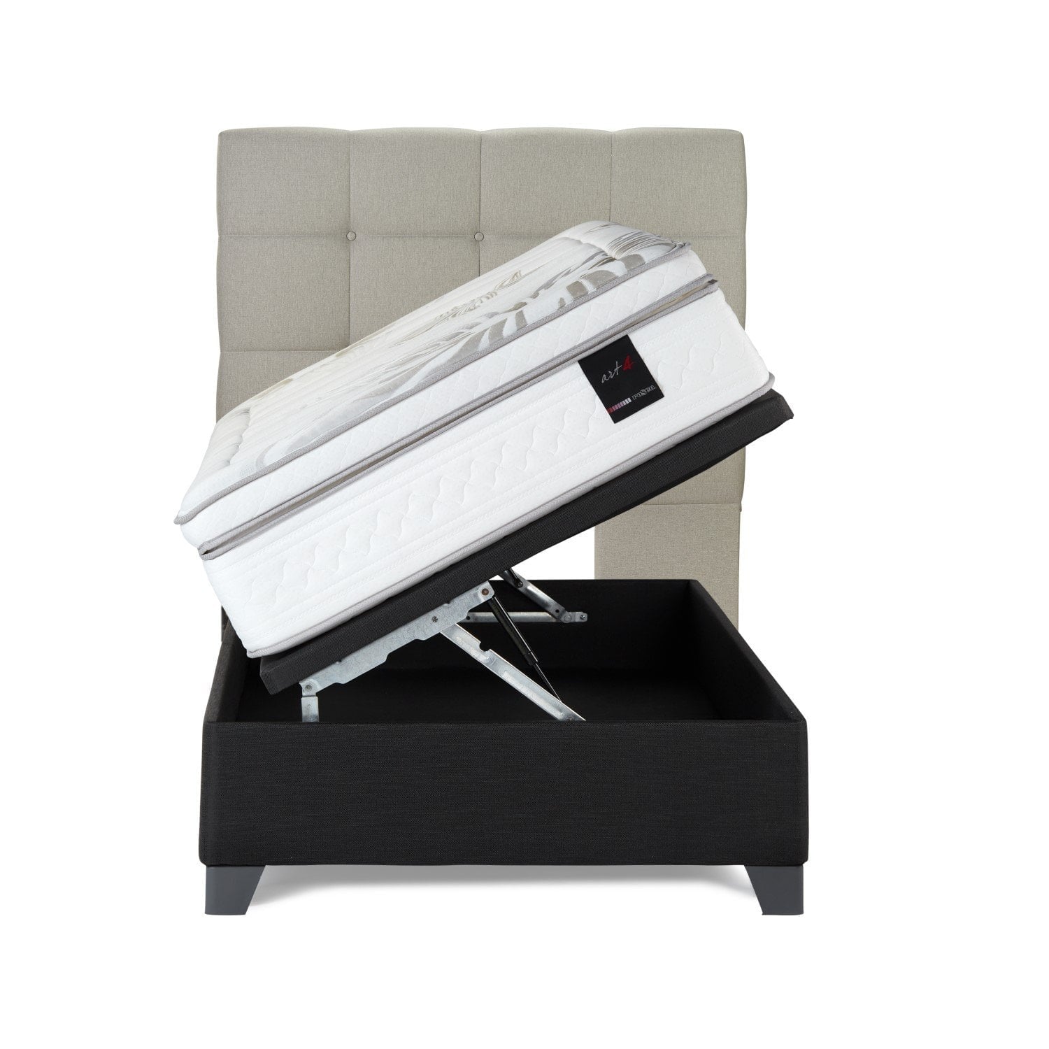 DORMITORIO BOXET ROSEN ART 4 1.5 PLAZAS ISSEY NIEBLA - 2