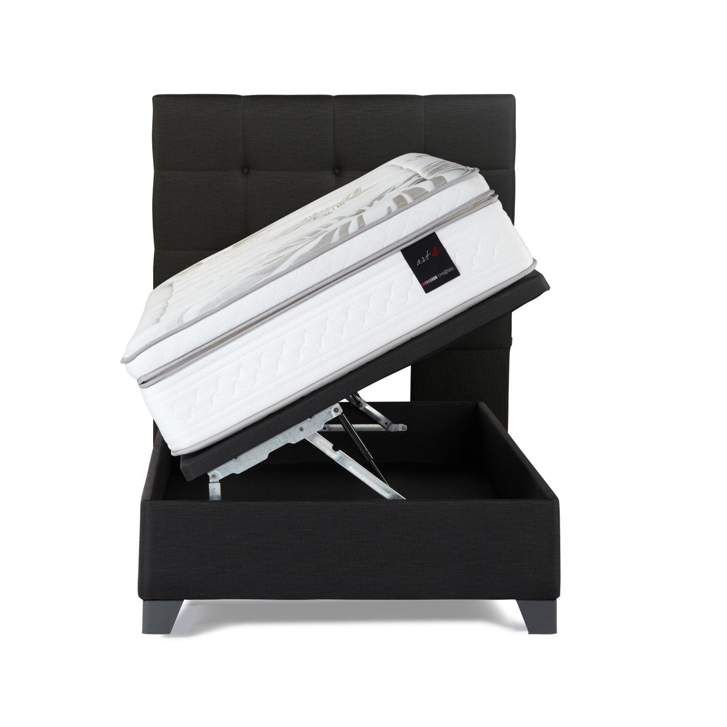 DORMITORIO BOXET ROSEN ART 4 1.5 PLAZAS ISSEY GRAFITO - 2