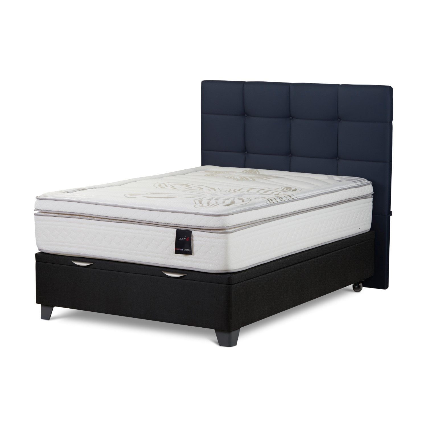 DORMITORIO BOXET ROSEN ART 4 2 PLAZAS ISSEY AZUL - 3