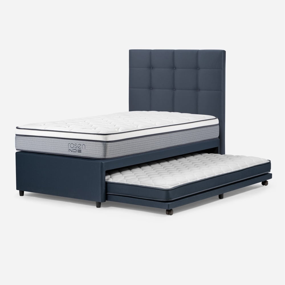 DORMITORIO DIVÁN ROSEN INDIE 1.5 PLAZAS ISSEY AZUL - 1