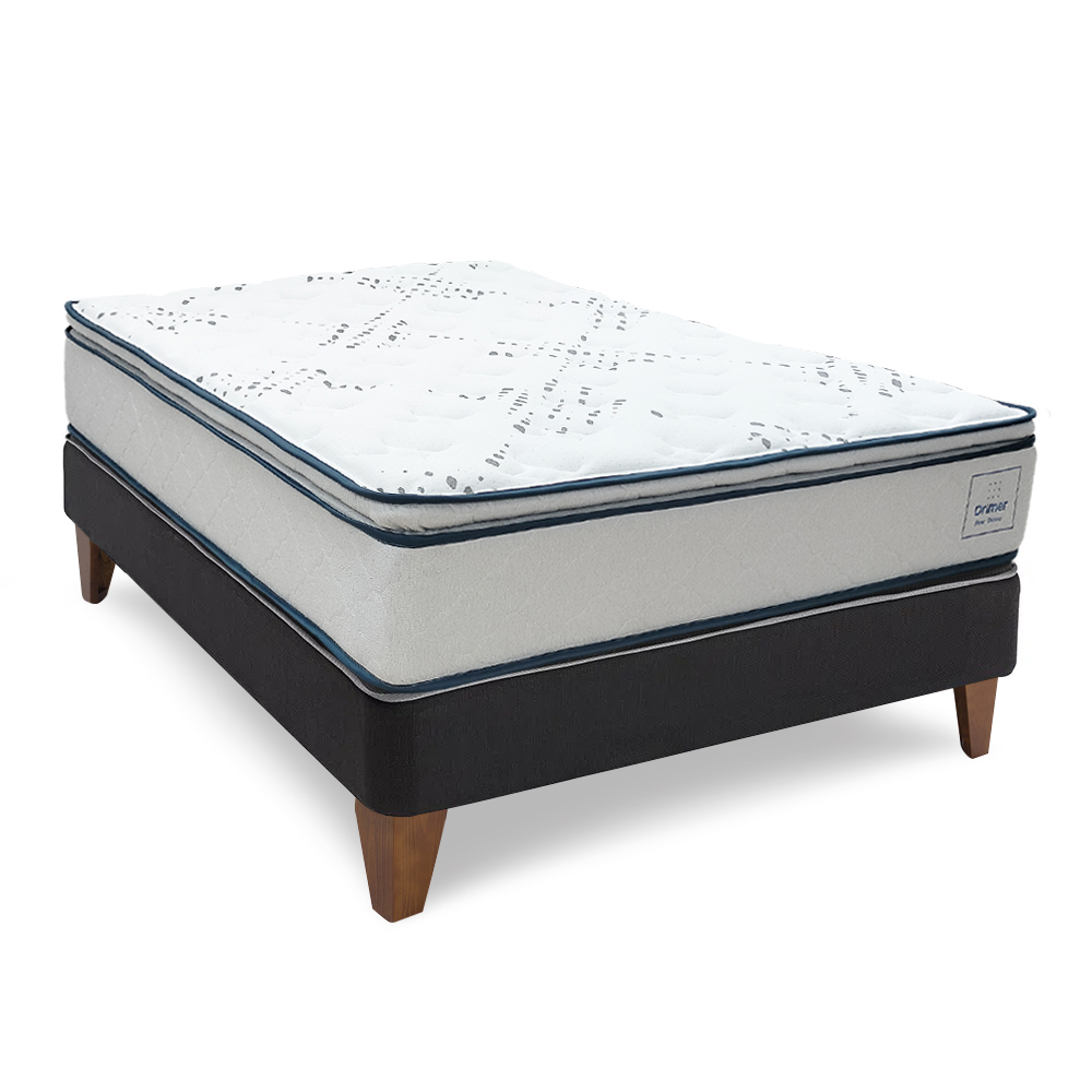 CAMA EUROPEA DRIMER NEW OZONO 2 PLAZAS NEGRO - 1