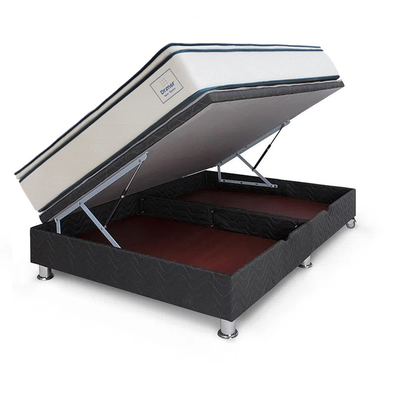 CAMA BOXET DRIMER PRACTIBOX NEW OZONO 2 PLAZAS NEGRO - 1