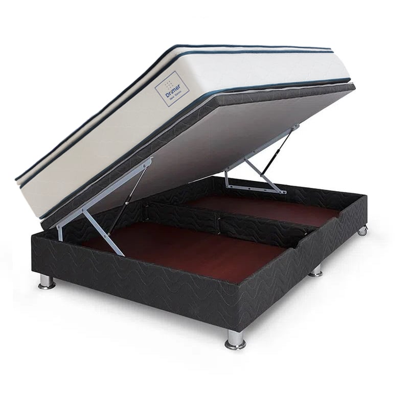 CAMA BOXET DRIMER PRACTIBOX NEW OZONO QUEEN NEGRO - 1
