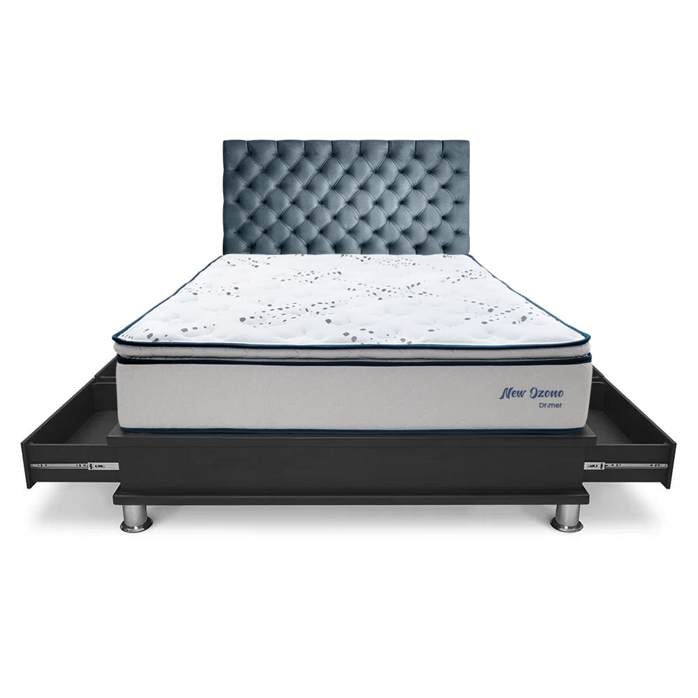 DORMITORIO DRIMER CAPITONE NEW OZONO QUEEN CON CAJONES - 2