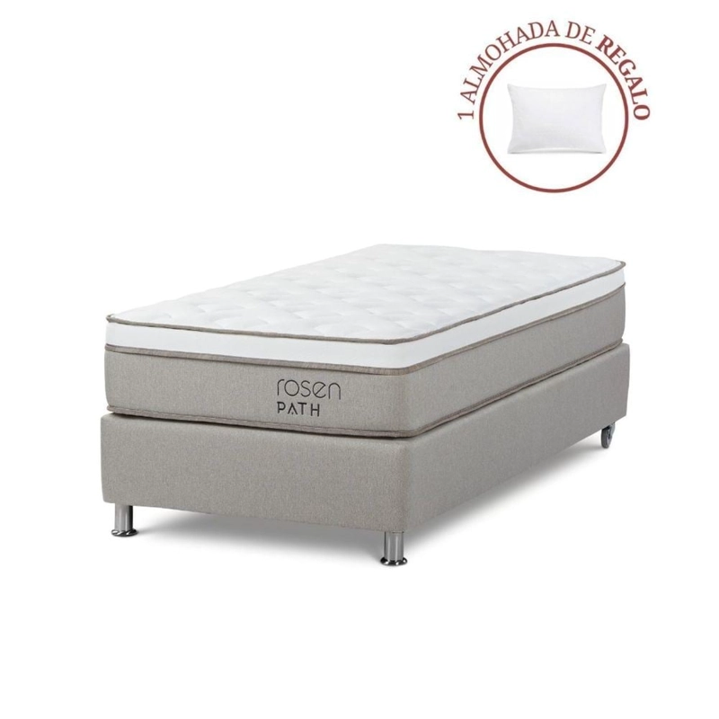 CAMA AMERICANA ROSEN PATH NIEBLA 1 PLAZA + 1 ALMOHADA - 1