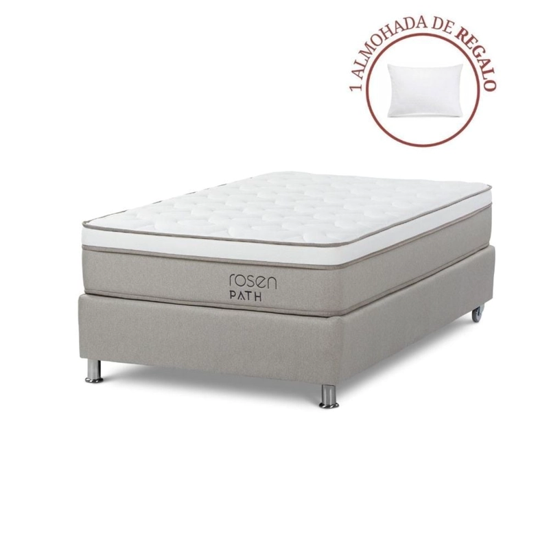 CAMA AMERICANA ROSEN PATH NIEBLA 1.5 PLAZAS + 1 ALMOHADA - 1