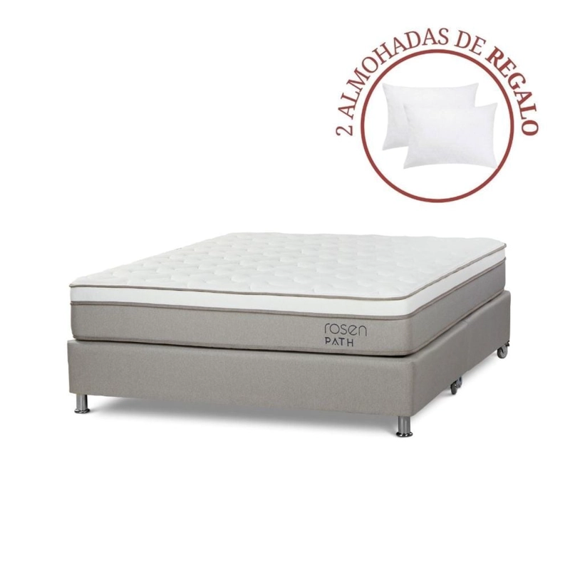 CAMA AMERICANA ROSEN PATH NIEBLA KING + 2 ALMOHADAS - 1