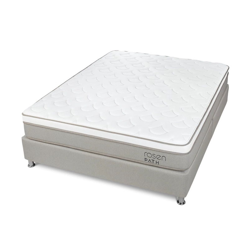 CAMA AMERICANA ROSEN PATH NIEBLA KING + 2 ALMOHADAS - 4