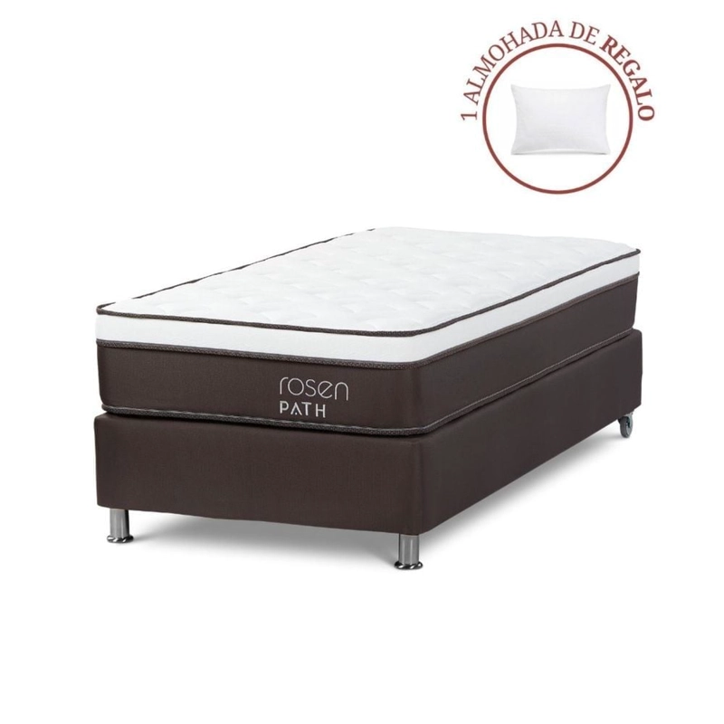 CAMA AMERICANA ROSEN PATH CAFÉ 1 PLAZA + 1 ALMOHADA - 1