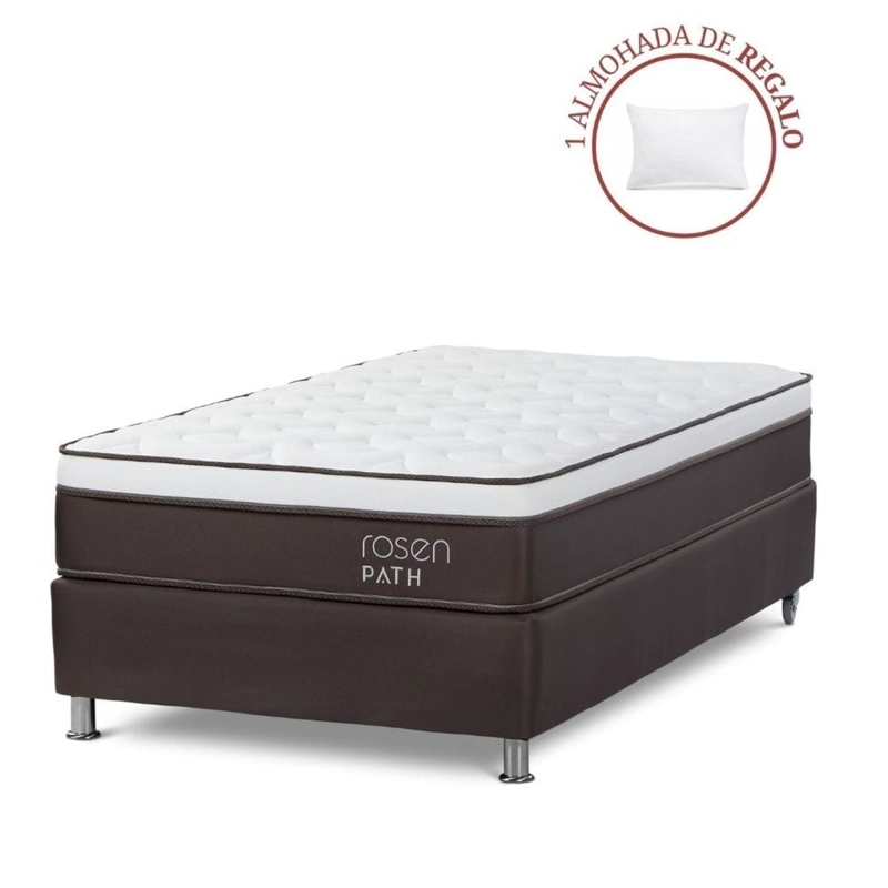 CAMA AMERICANA ROSEN PATH CAFÉ 1.5 PLAZAS + 1 ALMOHADA - 1