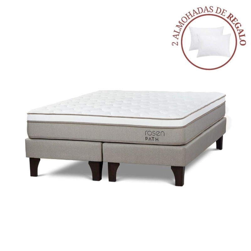 CAMA EUROPEA ROSEN PATH NIEBLA KING + 2 ALMOHADAS - 1