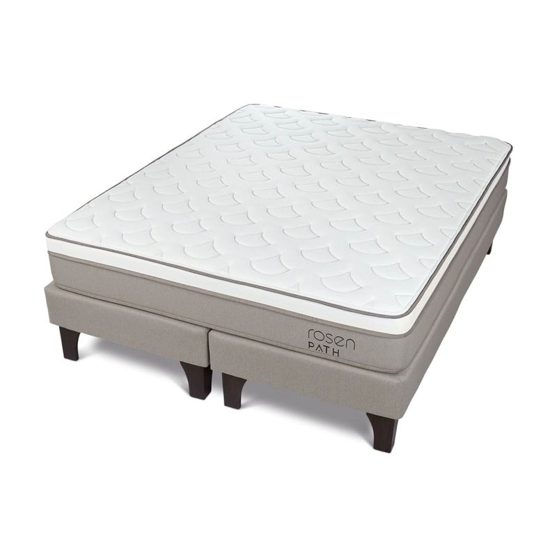 CAMA EUROPEA ROSEN PATH NIEBLA KING + 2 ALMOHADAS - 4