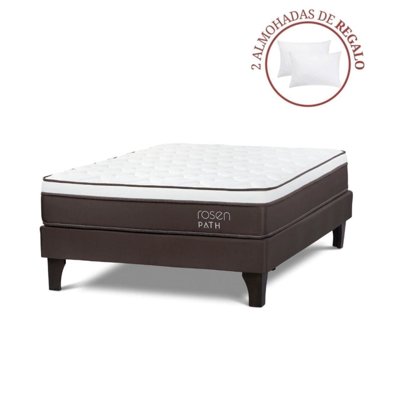 CAMA EUROPEA ROSEN PATH CAFÉ 2 PLAZAS + 2 ALMOHADAS - 1
