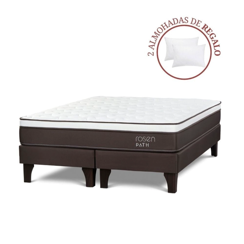 CAMA EUROPEA ROSEN PATH CAFÉ KING + 2 ALMOHADAS - 1