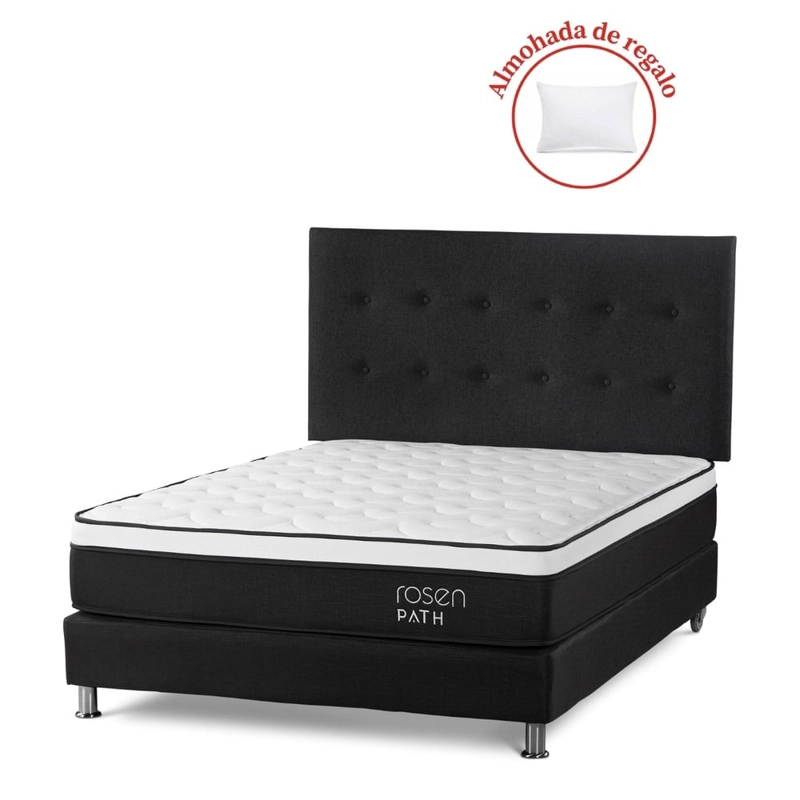 DORMITORIO ROSEN PATH GRAFITO 2 PLAZAS WEST GRAFITO + 2 ALMOHADAS - 1