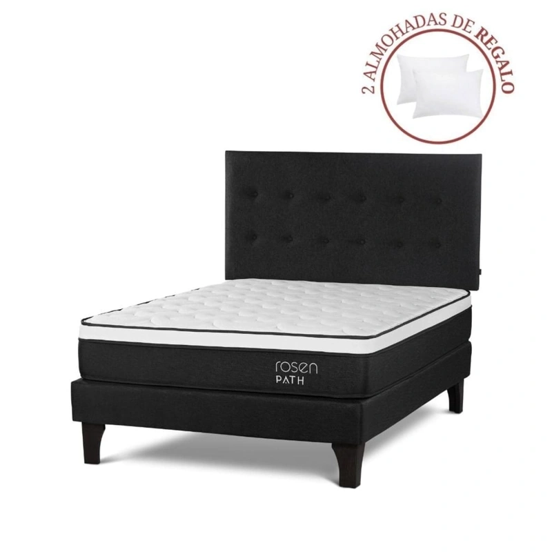 DORMITORIO EUROPEO ROSEN PATH GRAFITO 2 PLAZAS WEST GRAFITO + 2 ALMOHADAS - 2
