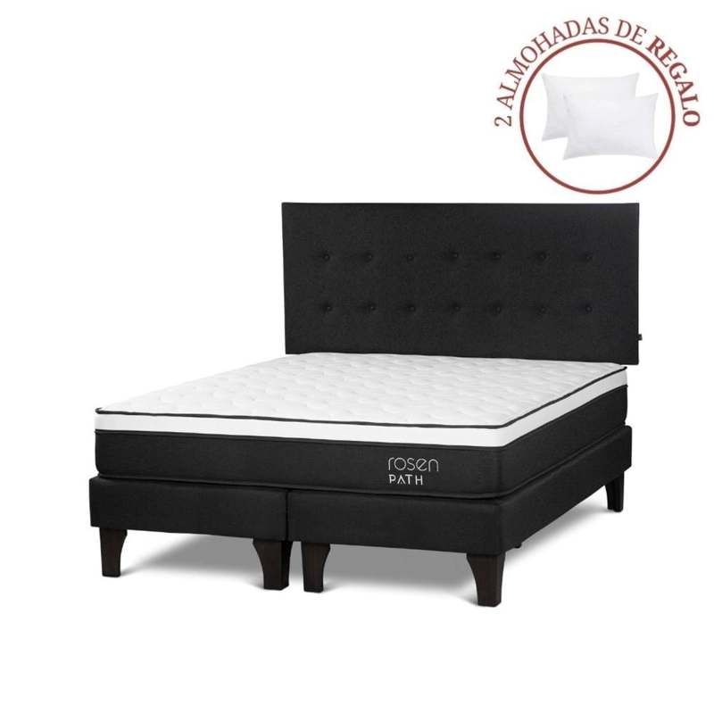DORMITORIO EUROPEO ROSEN PATH GRAFITO QUEEN WEST GRAFITO + 2 ALMOHADAS - 1