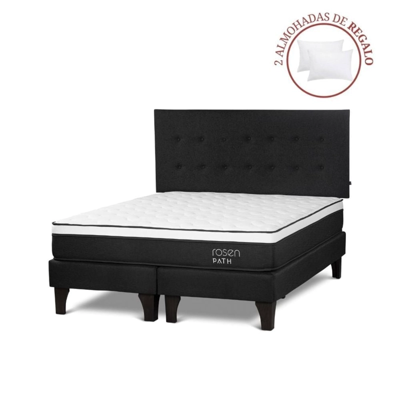 DORMITORIO EUROPEO ROSEN PATH GRAFITO KING WEST GRAFITO + 2 ALMOHADAS - 1