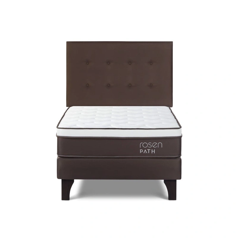 DORMITORIO EUROPEO ROSEN PATH CAFÉ 1.5 PLAZAS WEST CHOCOLATE + 1 ALMOHADA - 3