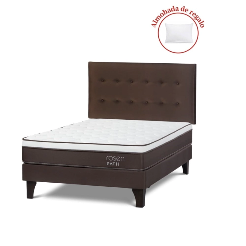 DORMITORIO EUROPEO ROSEN PATH CAFÉ 2 PLAZAS WEST CHOCOLATE + 2 ALMOHADAS - 1