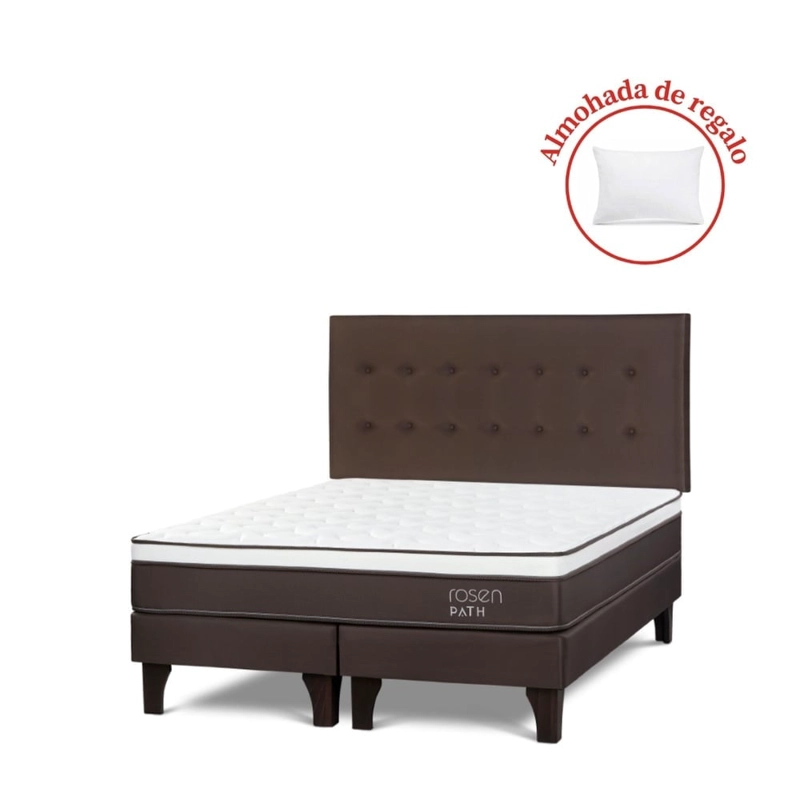 DORMITORIO EUROPEO ROSEN PATH CAFÉ QUEEN WEST CHOCOLATE + 2 ALMOHADAS - 1