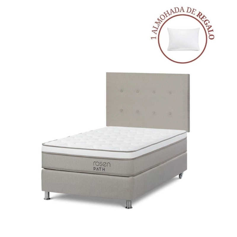 DORMITORIO ROSEN PATH NIEBLA 1.5 PLAZAS WEST NIEBLA + 1 ALMOHADA - 1