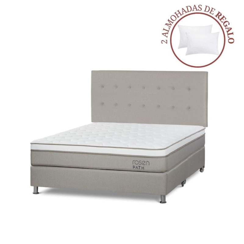 DORMITORIO ROSEN PATH NIEBLA KING WEST NIEBLA + 2 ALMOHADAS - 1