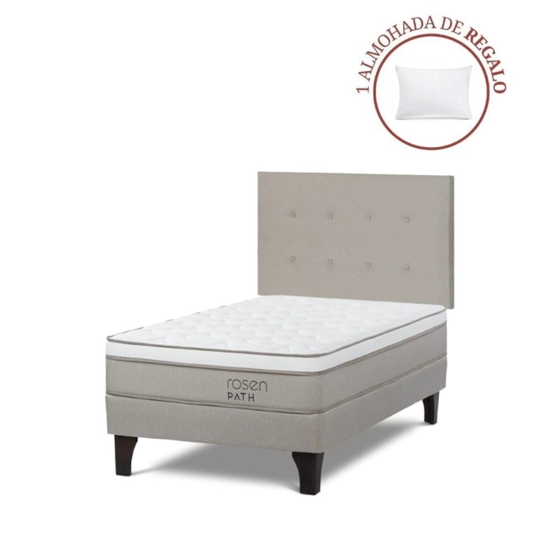 DORMITORIO EUROPEO ROSEN PATH NIEBLA 1.5 PLAZAS WEST NIEBLA + 1 ALMOHADA - 1