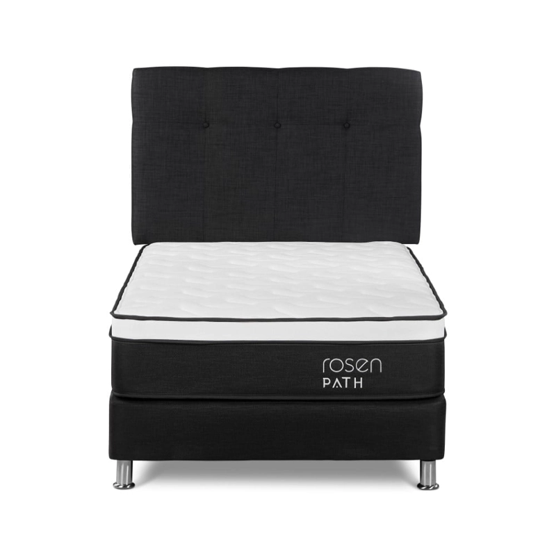 DORMITORIO ROSEN PATH GRAFITO 1.5 PLAZAS NEW BENNET GRAFITO + 1 ALMOHADA - 2