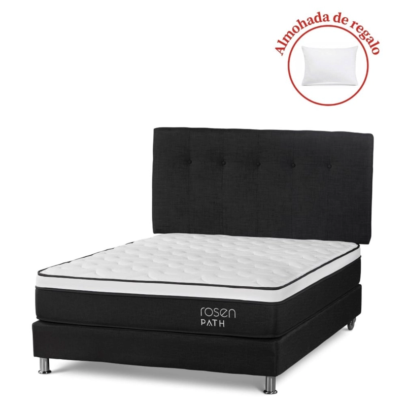 DORMITORIO ROSEN PATH GRAFITO 2 PLAZAS NEW BENNET GRAFITO + 2 ALMOHADAS - 1