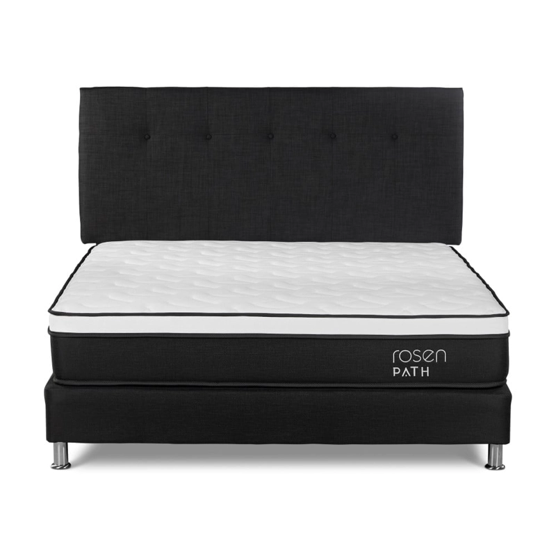 DORMITORIO ROSEN PATH GRAFITO QUEEN NEW BENNET GRAFITO + 2 ALMOHADAS - 2