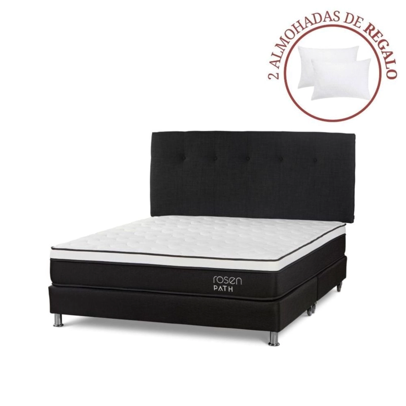 DORMITORIO ROSEN PATH GRAFITO KING NEW BENNET GRAFITO + 2 ALMOHADAS - 1