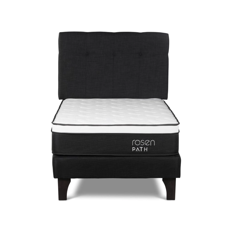 DORMITORIO EUROPEO ROSEN PATH GRAFITO 1.5 PLAZAS NEW BENNET GRAFITO + 1 ALMOHADA - 2