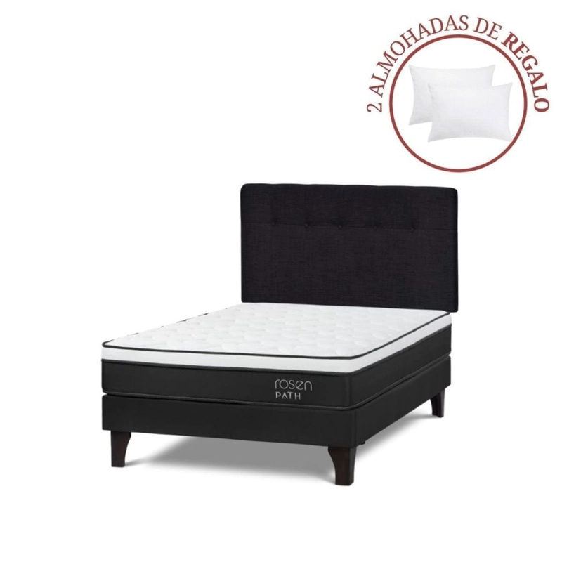 DORMITORIO EUROPEO ROSEN PATH GRAFITO 2 PLAZAS NEW BENNET GRAFITO + 2 ALMOHADAS - 1