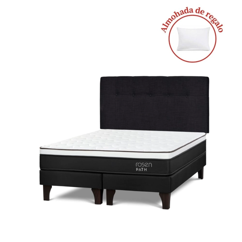 DORMITORIO EUROPEO ROSEN PATH GRAFITO KING NEW BENNET GRAFITO + 2 ALMOHADAS - 1