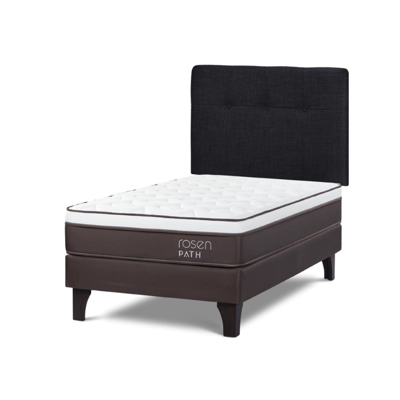 DORMITORIO EUROPEO ROSEN PATH CAFÉ 1.5 PLAZAS NEW BENNET GRAFITO + 1 ALMOHADA - 1