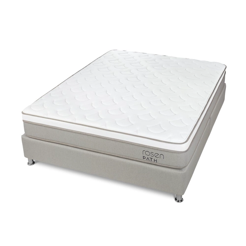 DORMITORIO ROSEN PATH NIEBLA QUEEN NEW BENNET NATURAL + 2 ALMOHADAS - 4
