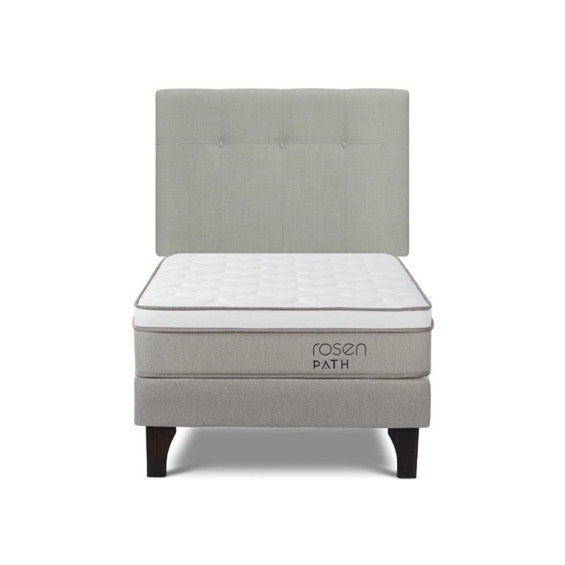DORMITORIO EUROPEO ROSEN PATH NIEBLA 1.5 PLAZAS NEW BENNET NATURAL + 1 ALMOHADA - 2