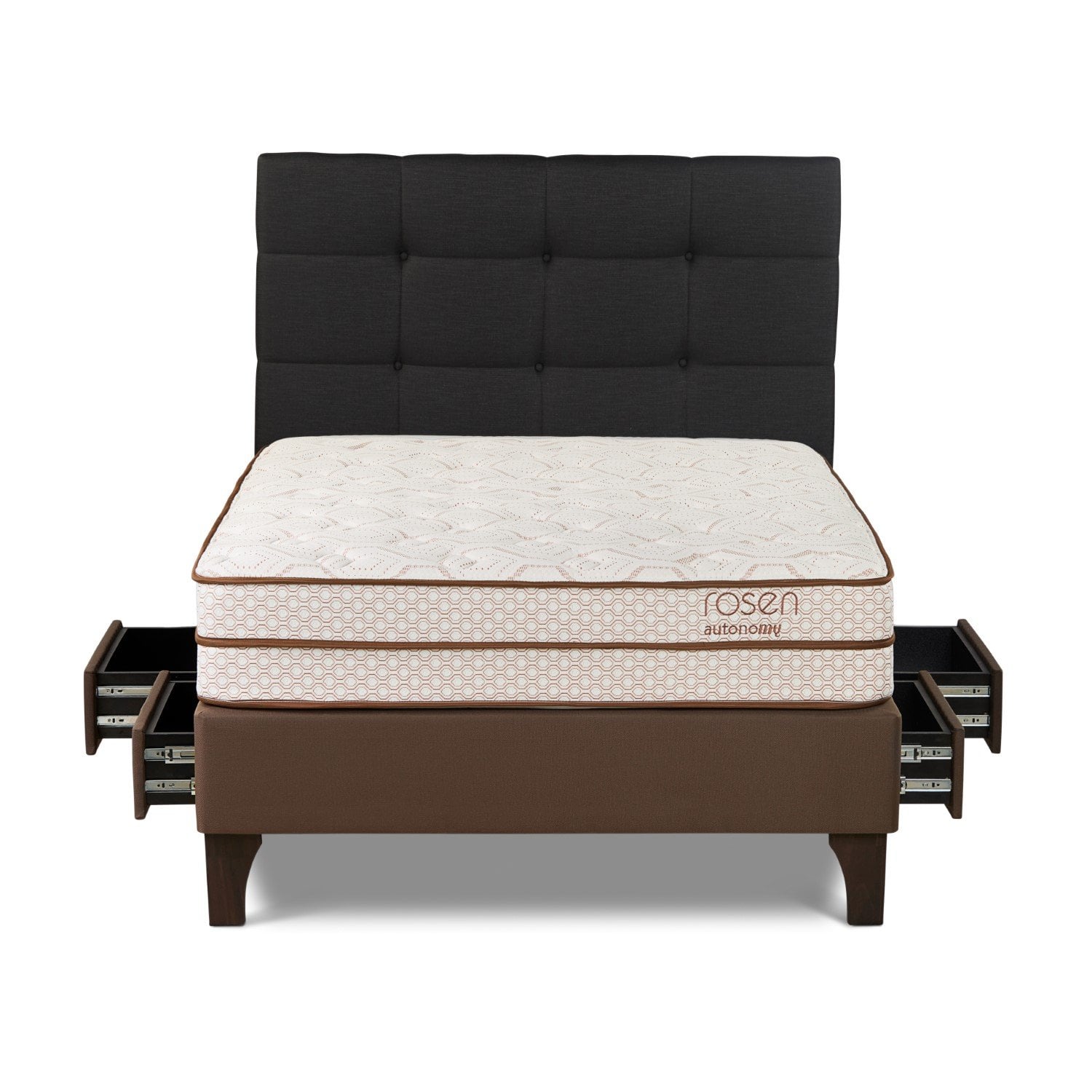 DORMITORIO CON CAJONES ROSEN AUTONOMY LAND 2 PLAZAS ISSEY GRAFITO - 1