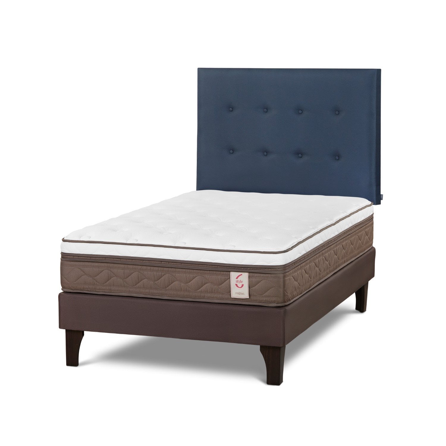 DORMITORIO EUROPEO ROSEN NEW STYLE 6 1.5 PLAZAS WEST AZUL - 1