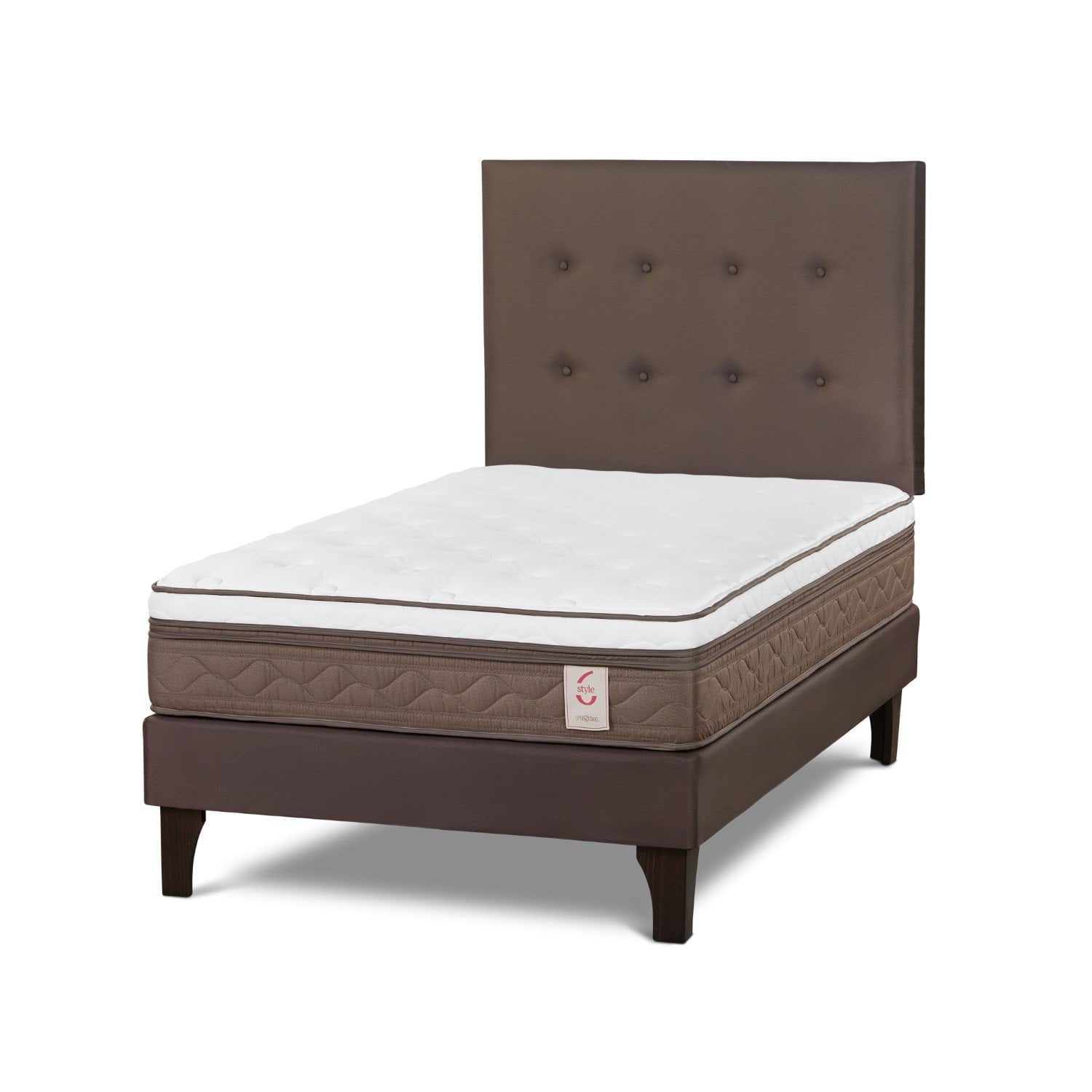 DORMITORIO EUROPEO ROSEN NEW STYLE 6 1.5 PLAZAS WEST CHOCOLATE - 1