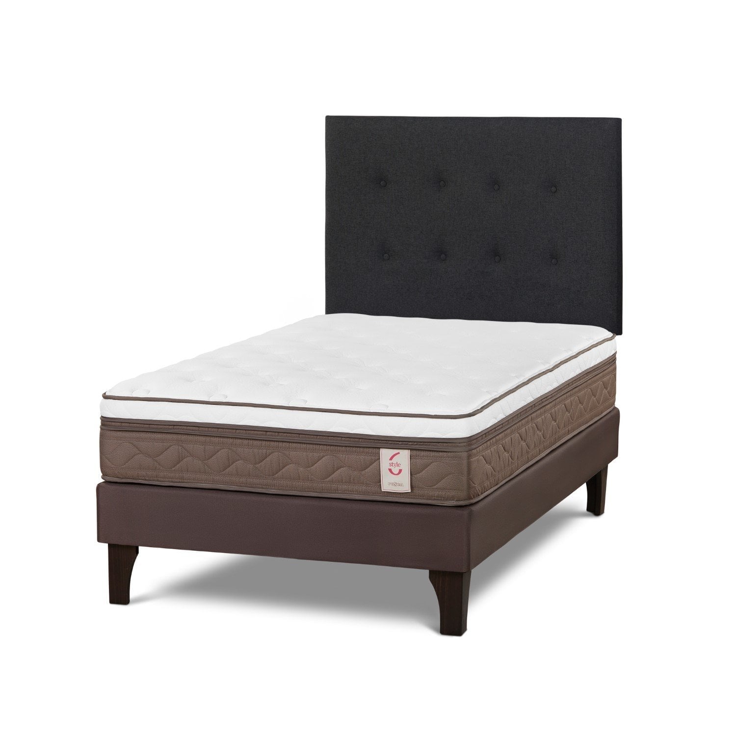 DORMITORIO EUROPEO ROSEN NEW STYLE 6 1.5 PLAZAS WEST GRAFITO - 1