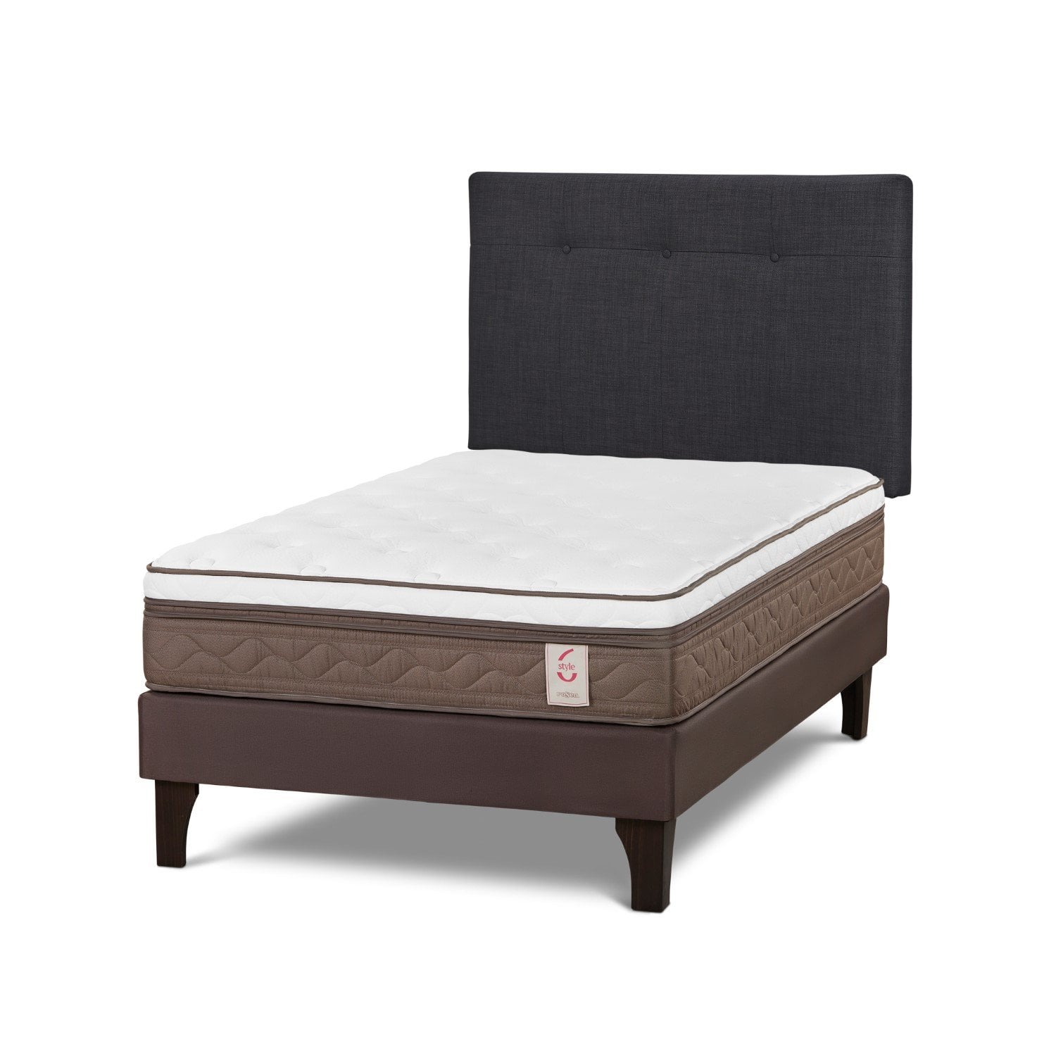 DORMITORIO EUROPEO ROSEN NEW STYLE 6 1.5 PLAZAS NEW BENNET GRAFITO - 1