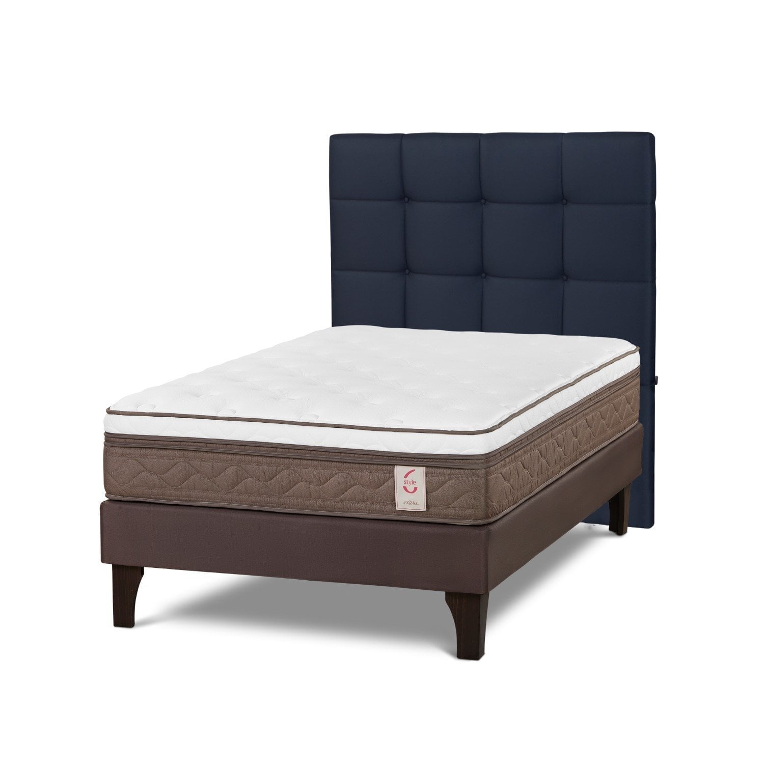DORMITORIO EUROPEO ROSEN NEW STYLE 6 1.5 PLAZAS ISSEY AZUL - 1