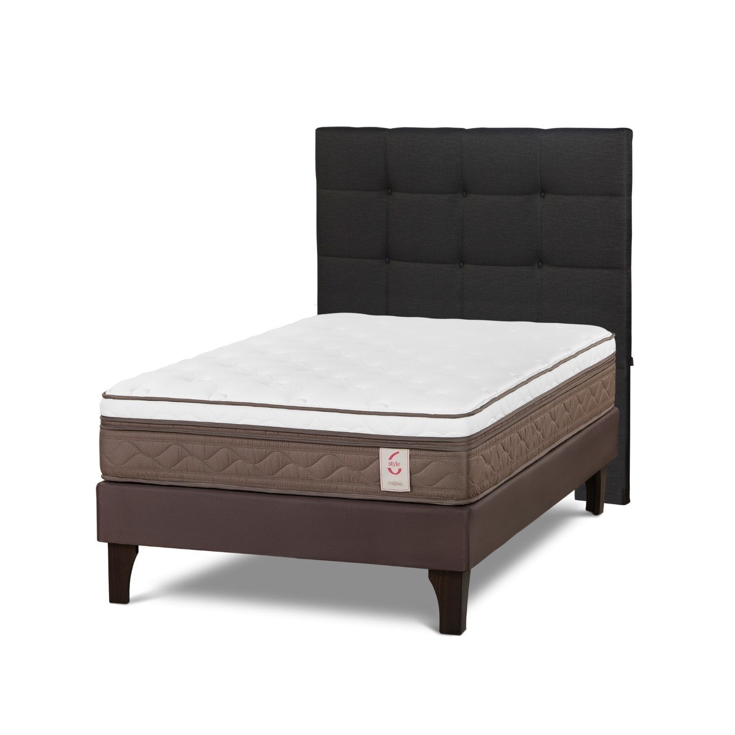 DORMITORIO EUROPEO ROSEN NEW STYLE 6 1.5 PLAZAS ISSEY GRAFITO - 1
