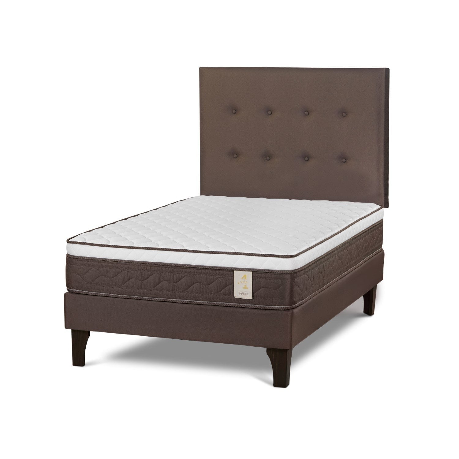 DORMITORIO EUROPEO NEW STYLE 4 1.5 PLAZAS WEST CHOCOLATE - 1