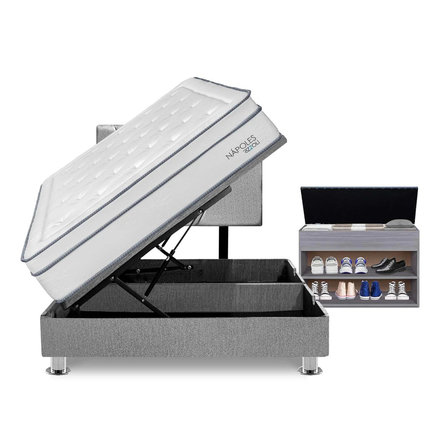DORMITORIO BOXET RIZZOLI NAPOLES 1.5 PLAZAS + ZAPATERA - 1