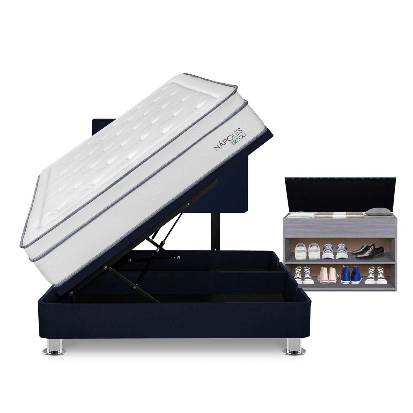 DORMITORIO BOXET RIZZOLI NAPOLES 1.5 PLAZAS + ZAPATERA - 1
