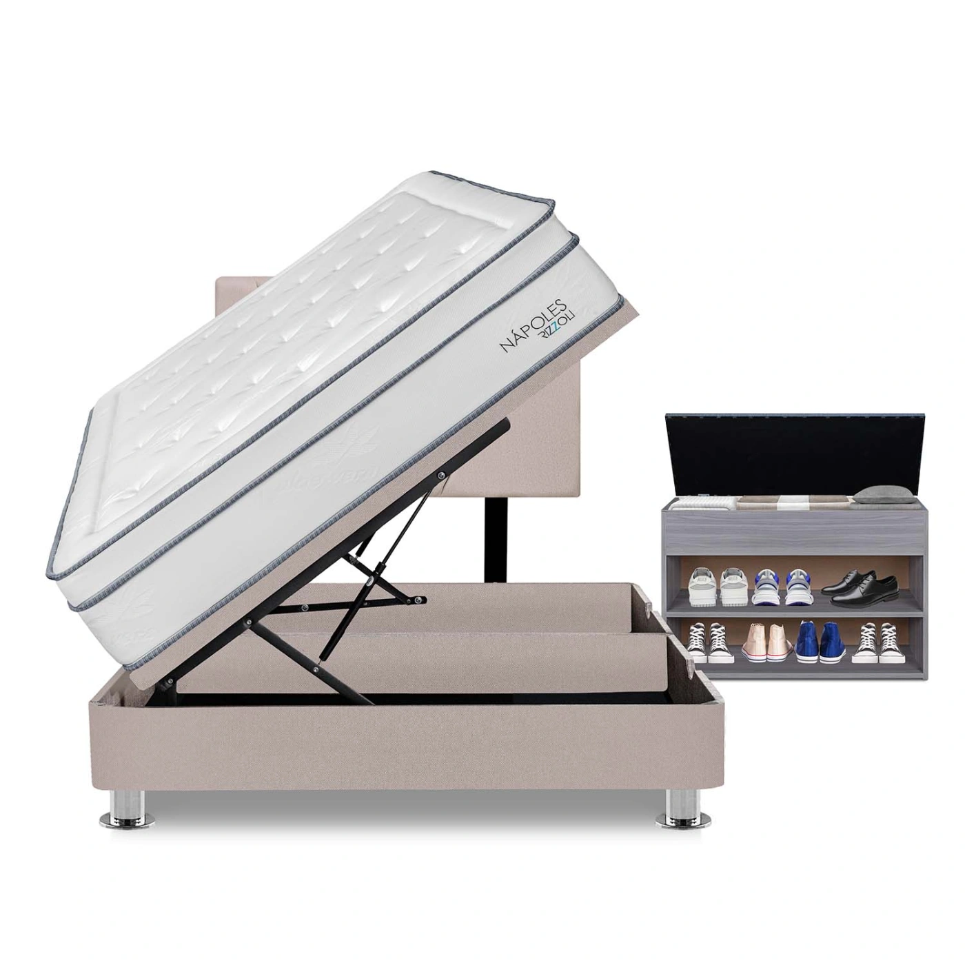 DORMITORIO BOXET RIZZOLI NAPOLES 1.5 PLAZAS + ZAPATERA - 1